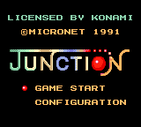 Junction title screen for Sega Game Gear